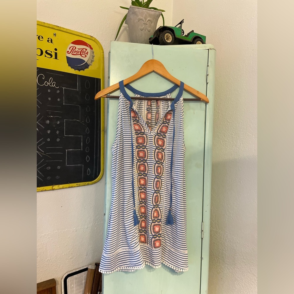 Antilia Femme Tank Top Blouse, Size Small